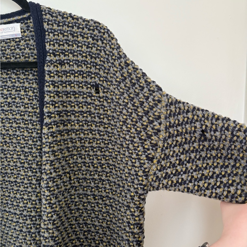 Fisherman Out of Ireland Long Women’s 100% Wool | Scandi Girl Natural Fiber - Picture 5 of 6